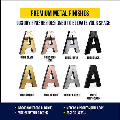 Custom Brushed Stainless Steel 3D Business Logo Sign, LED Backlit Office Reception Sign